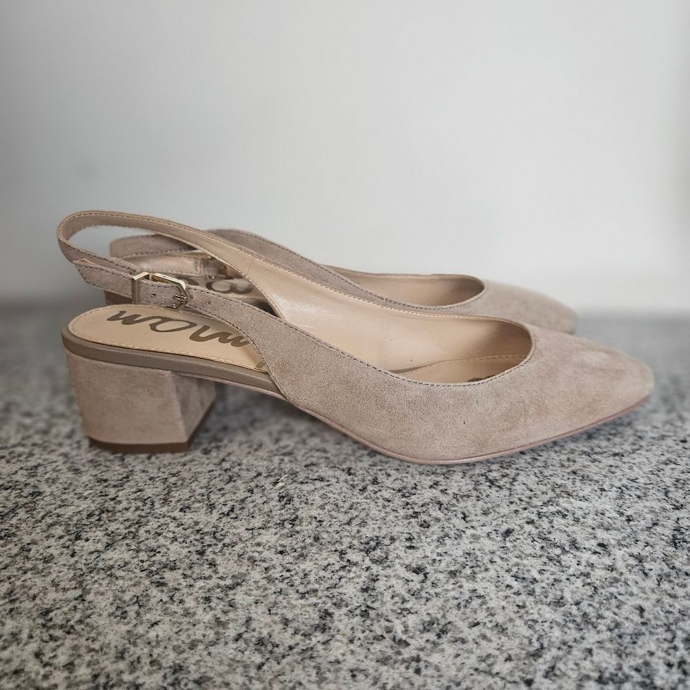 Elegant Women's Taupe Slingback Heels